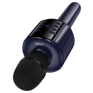 Мікрофон-караоке бездротової HOCO L24 Shine (Bluetooth 5.0, USB слот, 1-динамік) Blue