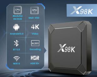 Smart TV X98K 2/16GB (Android 13, RK3528, 2.4/5G, V5.1)