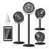 Вентилятор SOLAR FLOOR FAN S39 4в1 (настол/напольный, АКБ,5 скоростей, солнечная панель,Type-C)Black