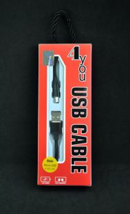 Usb-cable Micro USB 4you Rido Fast Charge ( 2.1A, круглий, тканина, чорний, 1М )