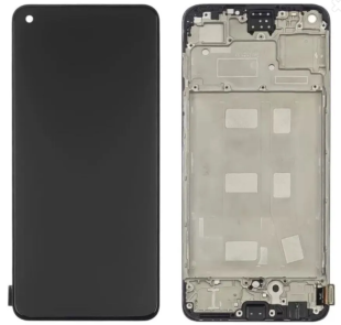LCD Oppo A78 (4G) з чорним тачскрином та корпусною рамкою OLED (М)