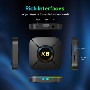 Smart TV HK1 RBOX -K8 Mini 2/16GB (RK3518, Android 14.0, 4Core 64bit, 2.4G+5G+BT, VF)