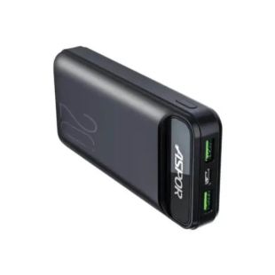 Power Bank 20000mAh Aspor A396 (22.5W/PD/QC4.0) Black (12мес гарантия)