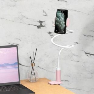 Держатель для смартфона HOCO PH23 (настольный) White/pink