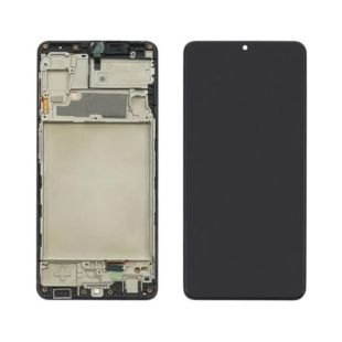 LCD Samsung A22(4G)/A225 (2021) із чорним тачскрином + корпусна рамка GH82-25944A Original (M) 