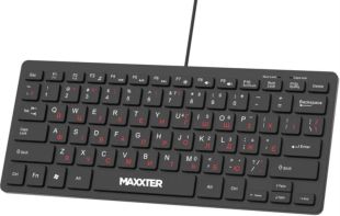 Клавиатура проводная Maxxter KBM-C01B-UA (USB,mini) Black