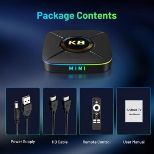 Smart TV HK1 RBOX -K8 Mini 2/16GB (RK3518, Android 14.0, 4Core 64bit, 2.4G+5G+BT, VF)
