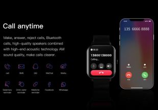 Часы Smart Watch 4you JOY (1.83' TFT+IPS, Звонки, Метал, app Da Fit, РРЦ 1617грн) BLACK