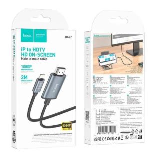 Переходник HOCO UA27 Lightning-HDMI 2m Grey