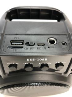 Портативная колонка ESS-108B (USB+SD+Bluetooth+FM+дисплей+адаптер от сети+1-динамик) Black