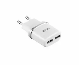 МЗП-USB HOCO C12 Smart 2.4A 2 Usb + кабель Micro USB White