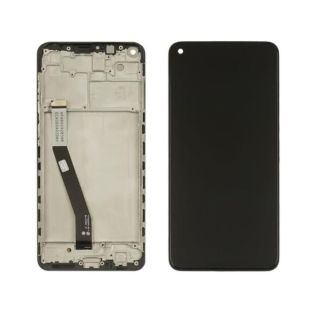 LCD Xiaomi Redmi Note 9 із чорним тачскрином + корпусна рамка GXQC Service Pack (M) 