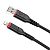 Usb-cable iPhone 5 HOCO X59 2.4A 2m (круглий,тканинний) Black