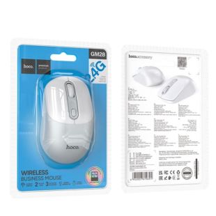 Мышь беcпроводная HOCO GM28 (блистер) White/grey