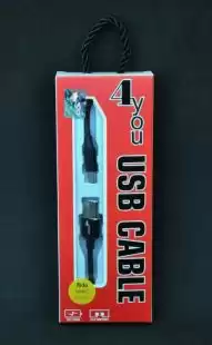Usb-cable Type-C 4you Rido Fast Charge ( 2.1A, круглий, тканина, чорний, 1.5М ) 