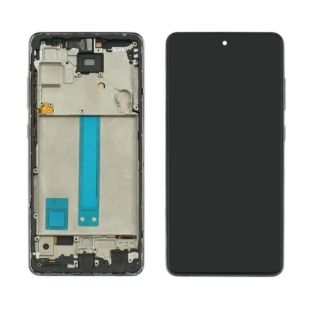 LCD Samsung A52 4G (A525) / A526 5G с черным тачскрином + серая корпусная рамка IPS (M) 