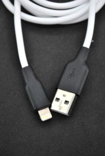 Usb-cable iPhone 5 4you Dnister white (2.4A, Silicon Perfect) - Нова упаковка!