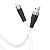 Usb-cable iPhone 5 HOCO X53 "Angel" 2,4A 1m (плоский,метал.коннект) White
