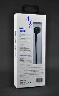 Гарнітура 4you TAURUS (EarPods design) black (від10шт - 10%)