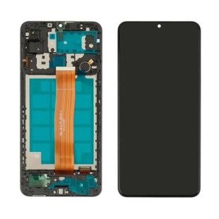 LCD Samsung M12/M127 с черным тачскрином + корпусная рамка Service Pack (M) 