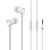 Наушники Celebrat D2 (микрофон, плоский шнур) White