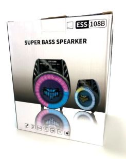 Портативная колонка ESS-108B (USB+SD+Bluetooth+FM+дисплей+адаптер от сети+1-динамик) Black