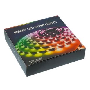 LED лента USB RGB 5V, IP 20, 10м, 100 светодиодов, Bluetooth, на самоклейке (М) - Цена Недели!