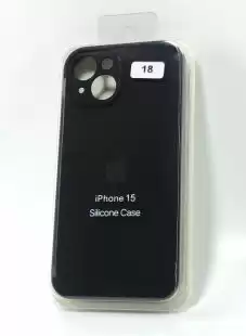 Чохол iPhone 15 Silicon Case original FULL Camera №18 Black (4you)