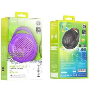 Портативна колонка HOCO HC24 (Bluetooth 5.2, LED, AUX, V disk, TF card, BT, FM) Purple