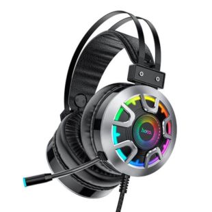 Гарнитура HOCO ESD05 (микрофон,подсветка) (Мониторы) Black