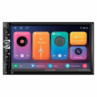 Автомагнітола CYCLONE MP-7086A v4 (Bluetooth, USB, SD, дисплей 7*, 2DIN, +пульт, mp5, 12 місяців гарант)