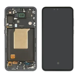 LCD Samsung A55/A556 (2024) с черным тачскрином + синяя корпусн рамка GH82-34305A Original (М)