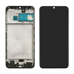 LCD Samsung M21/M215/M305/M307/M315/M30/M30S/M31 з чорним тачскрином + корпусна рамка IPS(M)