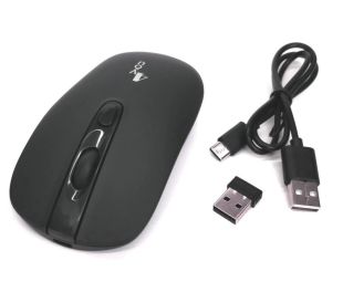 Мышь беспроводная 4you M5 black (АКБ, 2.4G+BT, Type C, 6кн, 12мес гарантия )