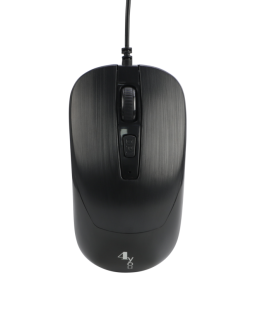 Мышь проводная 4you M2 black (Тихая, 4кн, 800-1600DPI, 12мес гарантия) (от 5шт - 5%)
