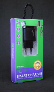МЗП 4you A50 (PD 20W, Fast Charger QC 3.0, 5V/3A, 9V/12V-1.5A, 2 виходи) black (від10шт - 10%)