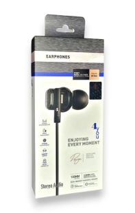 Гарнитура 4you ARIES (круглый шнур, 1.2m) black