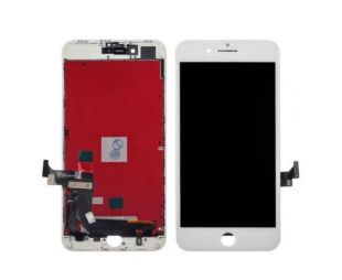 LCD iPhone 8+ с белым тачскрином + дисплейная рамка hc (M)