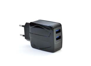 МЗП 4you A24 (2.4A, Smart IC, Auto ID, покращена плата, 2USB, Led підсвічування) black (від10шт - 10%)