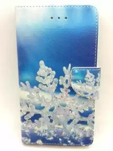 Чохол-книжка 4you Art Print 3.5 "-4.0" Winter 2 (блакитна сніжинка) універсальна - Акційна Ціна!