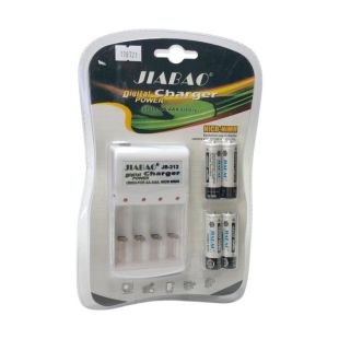 Зарядное JB-212 ART 0131 (для AA-ААА, с 4 АКБ AA 4500mAh в комплекте) White