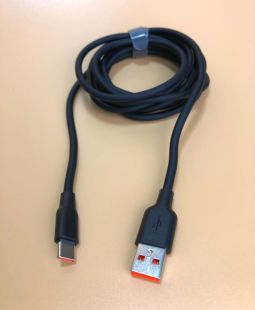 Usb-cable Type-C 4you Dnister black (3A, Silicon Perfect, 2m) Нова упаковка!
