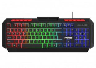 Клавиатура проводная Maxxter KBG-UML-02B-UA (USB, игровая, подсветка) Black