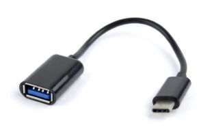 Перехідник Cablexpert A-OTG-CMAF2-01 з Type C тато на USB 2.0 мама (Micro OTG, каб., 15см)