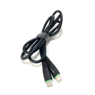 Cable Type-C/Type-C 4you Elbe (3A, silicon) Black (від10шт - 10%)