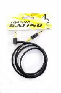 Аудіо кабель 3,5mm/3,5mm AUX 4you Gatino 1m чорний (від10шт - 10%)