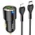 АЗП-USB HOCO NZ6 PD45W (2Type-C/USB/3A) + кабель Type-C-Lightning Black
