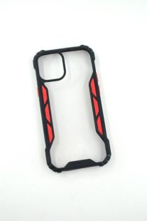 Чехол iPhone 12mini Silicon Vitrazh black/red "Акционная цена"