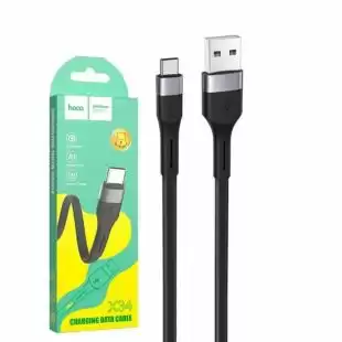 Usb-cable Micro USB HOCO X34 Surpass 2.4A 1m (плоский) Black