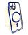 Чехол iPhone 16Pro Silicon Case Shining Full Camera with MagSafe Dark blue "Акционная цена"